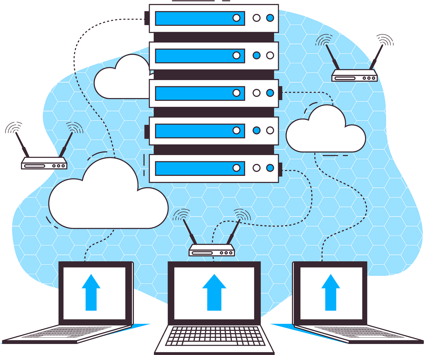 Hosting server infrastruktura